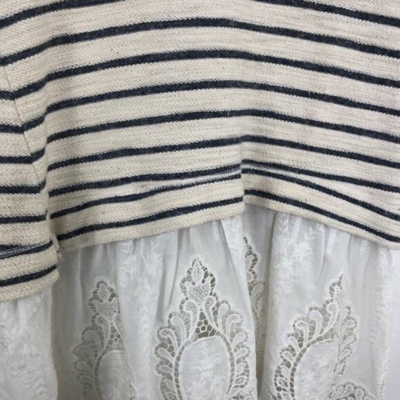 Anthropologie Sundays in Brooklyn East Falls Striped Lace Pullover Tunic - Picture 5 of 15